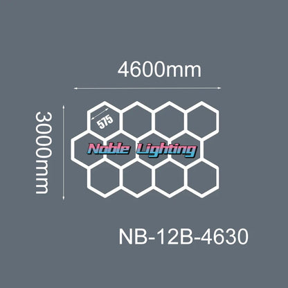 DecorBites™ 6500K LED Hexagrid System for Workshop, Gym, Studio - 2 Year Warranty