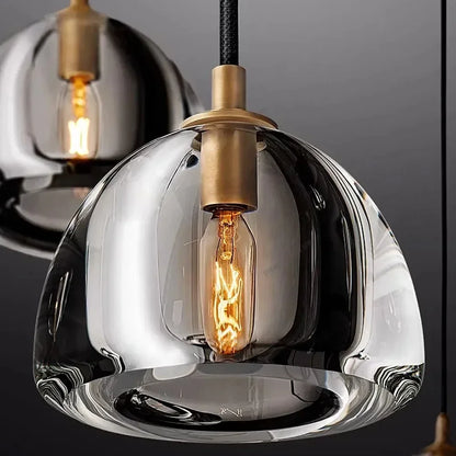 DecorBites™ Black Brass Retro Crystal Copper LED Ceiling Pendant for Home Lighting