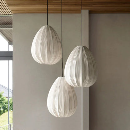 DecorBites™ Japanese Wabi-Sabi Pleated Fabric Pendant Lights for Dining Room & Bedroom