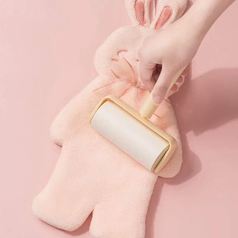 DecorBites™ Cartoon Rabbit Hand Towel - Thick Coral Velvet Absorbent for Bathroom Kitchen