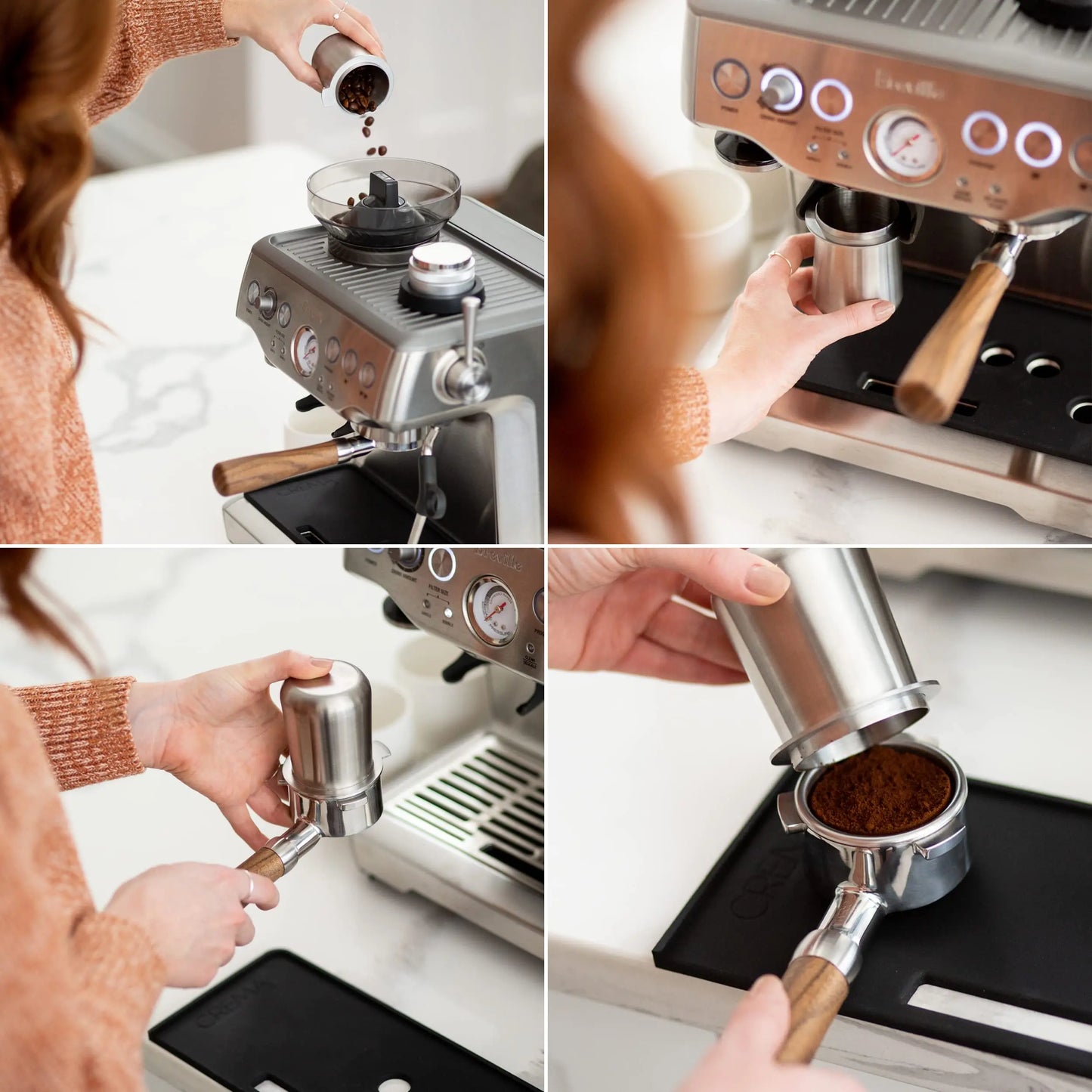 Decorbites™ Espressodosiertasse für Breville 54mm Portafilter mit Deckel