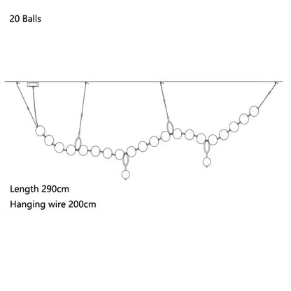 Lámpara de techo colgante con bola de cristal DecorBites™: una lámpara de techo nórdica de lujo