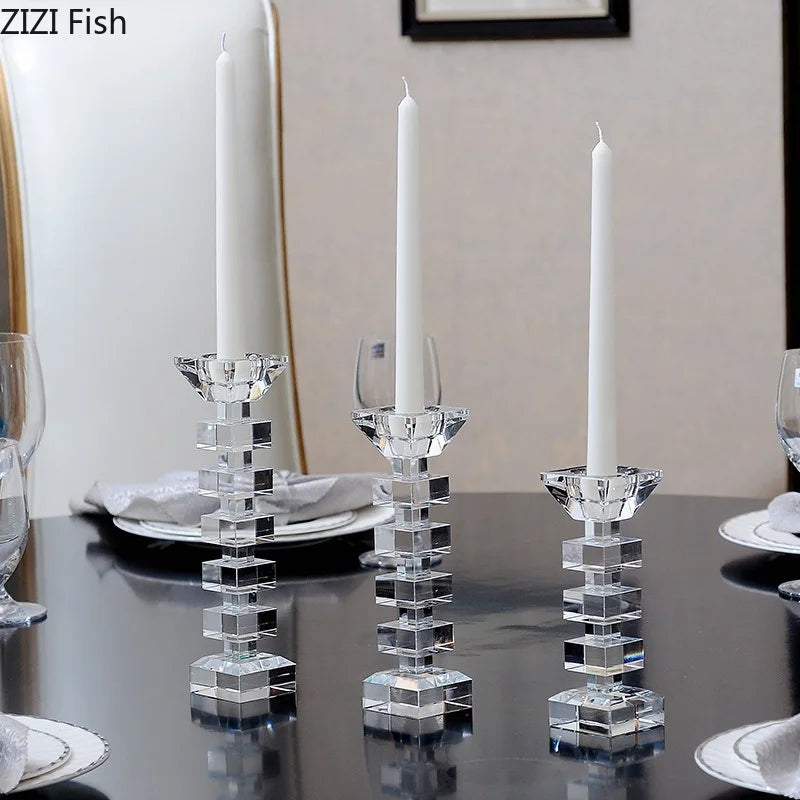 Portavelas de cristal DecorBites™ para decoración de escritorio y aromatizantes para el hogar