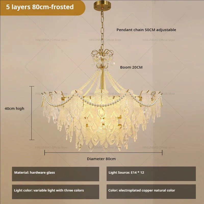 DecorBites™ Crystal Chandelier Light: French Modern Luxury for Living Room, Dining Room, Bedroom