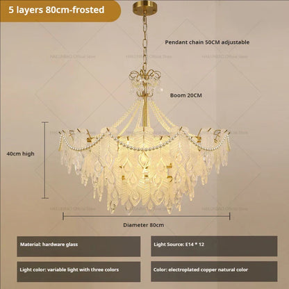 DecorBites™ Crystal Chandelier Light: French Modern Luxury for Living Room, Dining Room, Bedroom