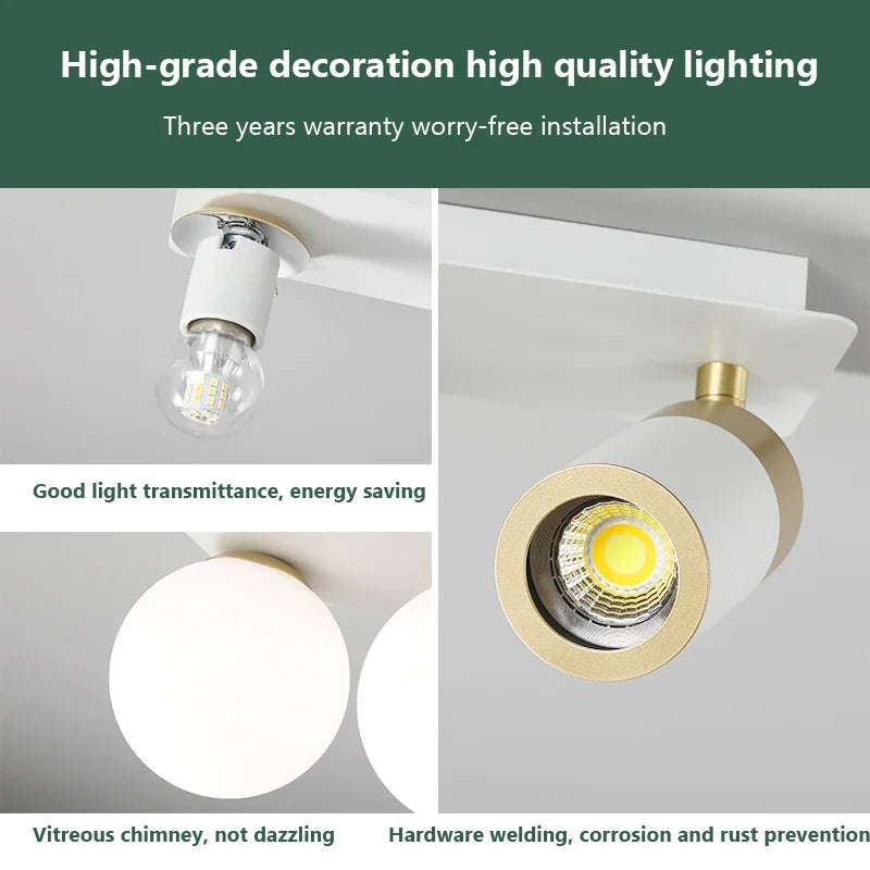 Lámpara de techo/pared LED con bola de cristal DecorBites™ - Diseño nórdico moderno y minimalista