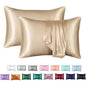 Decobites Silky Satin Pillowcase: Soft, Comfortable, High-End Solid King Queen Pillow Cover