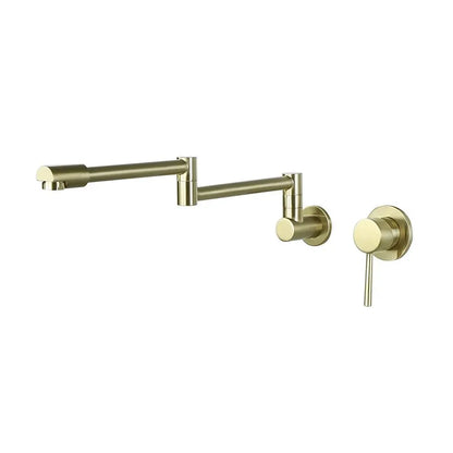 DecorBites™ Black Brushed Gold Kitchen Faucet Wall Mounted Foldable Pot Filler Tap