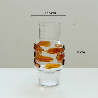 DecorBites™ Clear Glass Vase Bubble Floral Arrangement Room Decoration