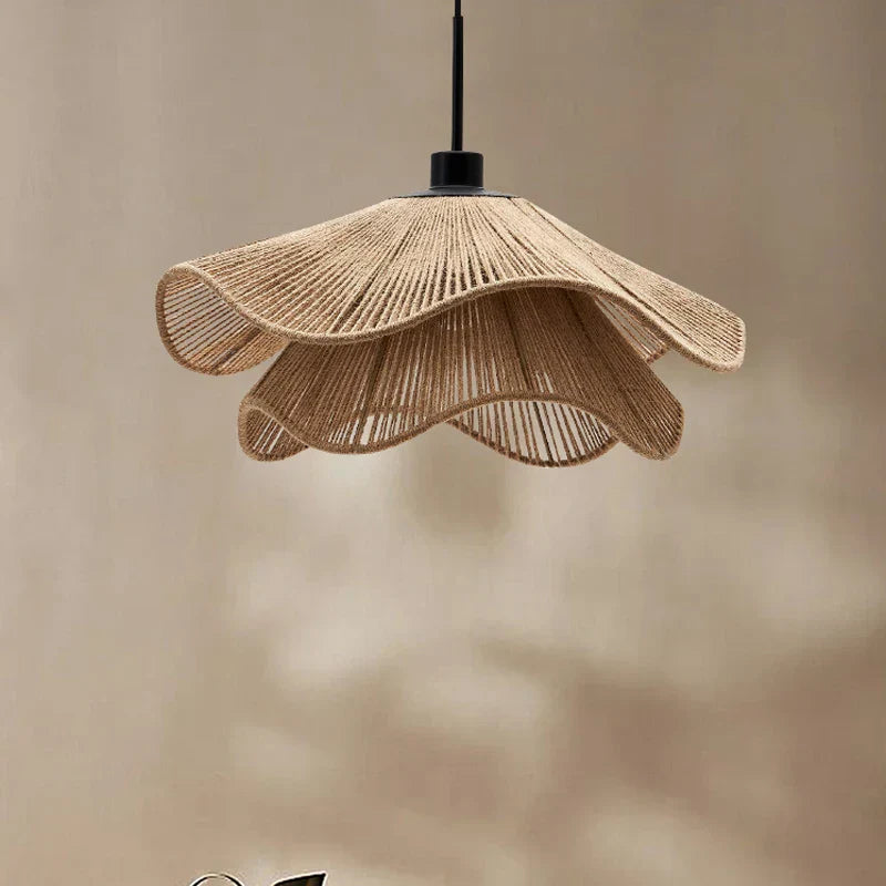 DecorBites™ Hemp Rope Ceiling Chandelier, Nordic Minimalist LED Pendant Lights for Dining Room