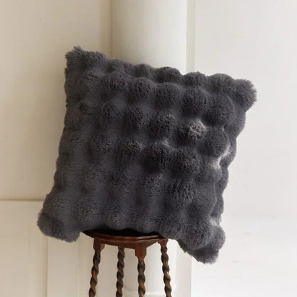 Decobites Tuscany Fur Throw Pillow: Luxurious & Plush Sofa Seat Cushion