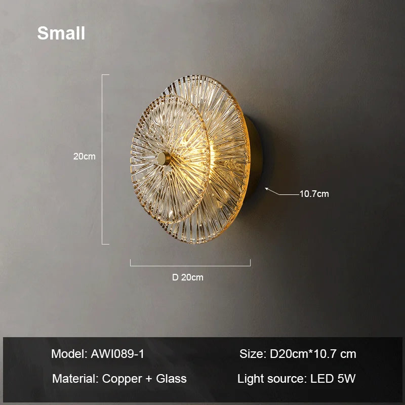 DecorBites™ Elegant Glass Wall Sconces for Luxurious Living Spaces