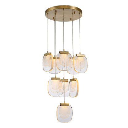 DecorBites™ Glass Pendant Lights: Modern Crystal Hanging Lamp for Home Decor