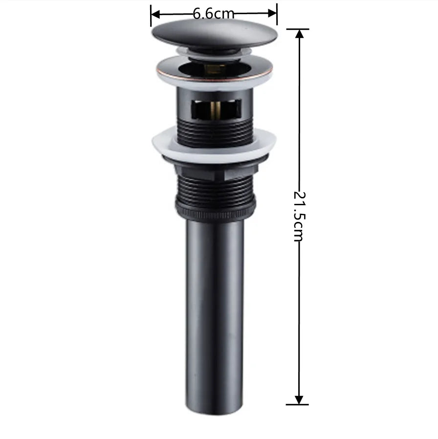 DecorBites™ Brass Pop Up Drain for Bathroom Lavatory Sink - Water Drainer