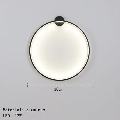 DecorBites™ Gold Black Ring LED Wall Light Living Room Bedroom Lamp Seconce