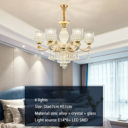 DecorBites™ Elegant Crystal Chandelier LED Lights for Luxury Home Decor