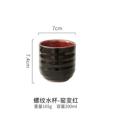 DecorBites™ Japanese Style Ceramic Tea Cup Porcelain Drinkware Mug - 1pc