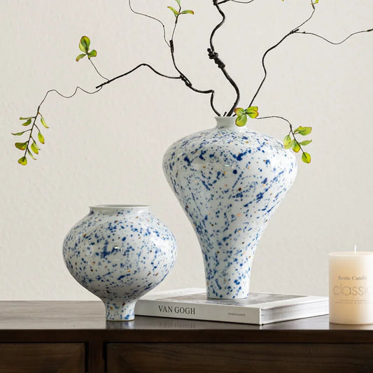 DecorBites™ Chinese Retro Ceramic Vase Flower Arrangement Handmade Home Decor