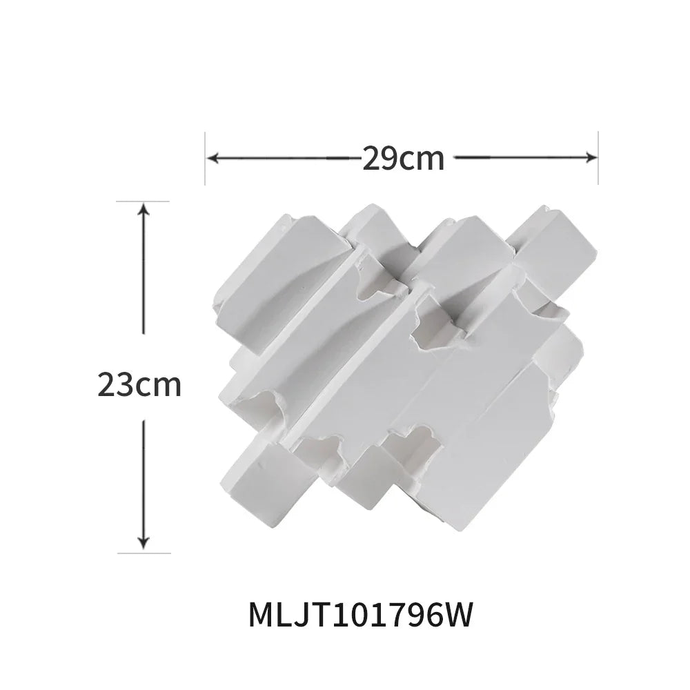 ديكور بايتس™ مزهرية خزفية هندسية بلوك ربط تنسيق الزهور الحرف اليدوية ديكور المنزل