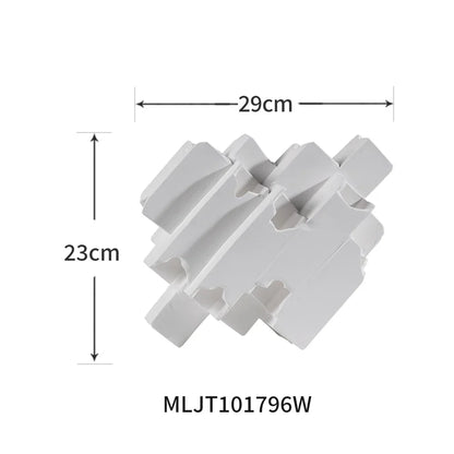 ديكور بايتس™ مزهرية خزفية هندسية بلوك ربط تنسيق الزهور الحرف اليدوية ديكور المنزل