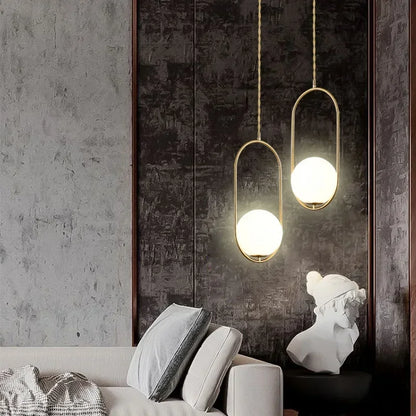 DecorBites™ Glass Ball Ring Pendant Lamp for Living Dining Bedroom