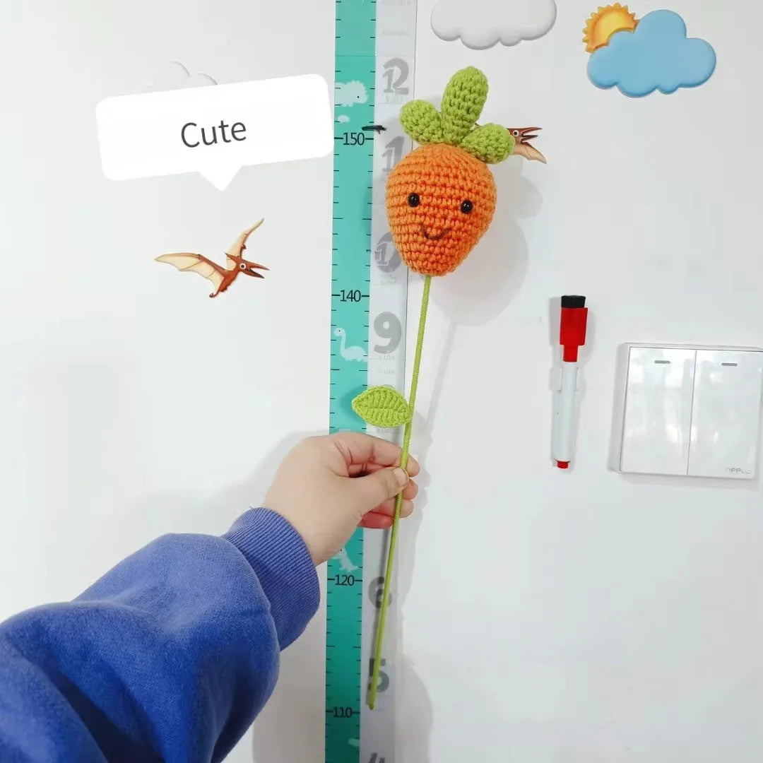 DecorBites™ Knitted Sunflower & Rabbit Bouquet: Handmade Crochet DIY Home Decor & Gift