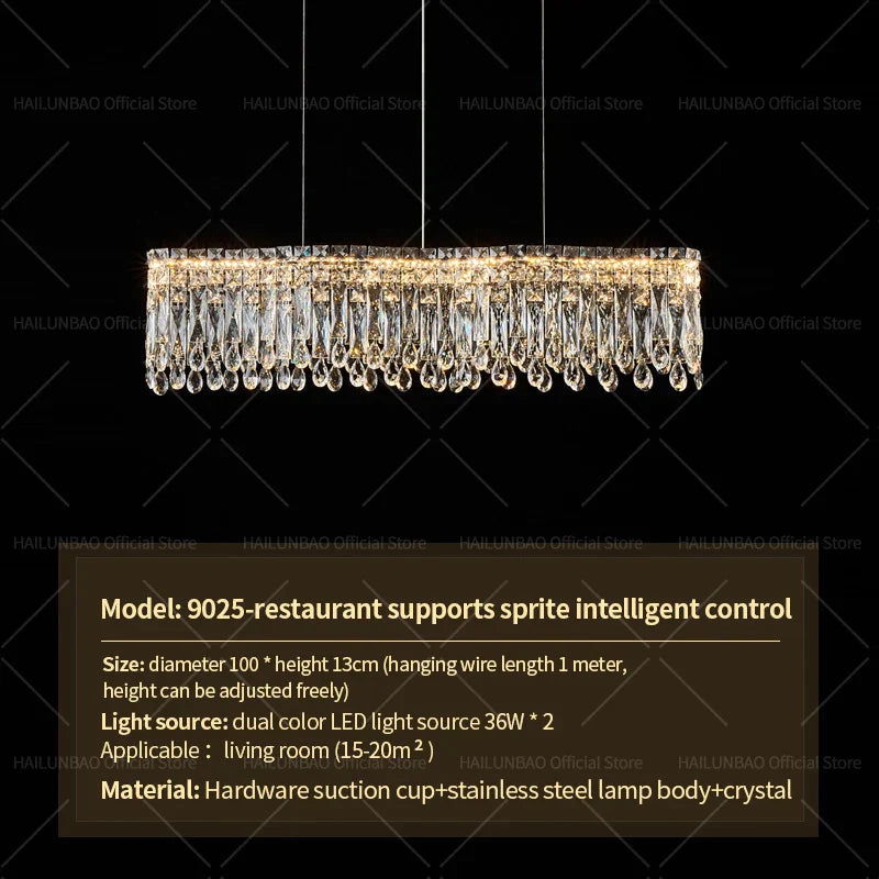 DecorBites™ Crystal Chandelier Modern Luxury Light for Living Room, Dining, Bedroom - 2024 New