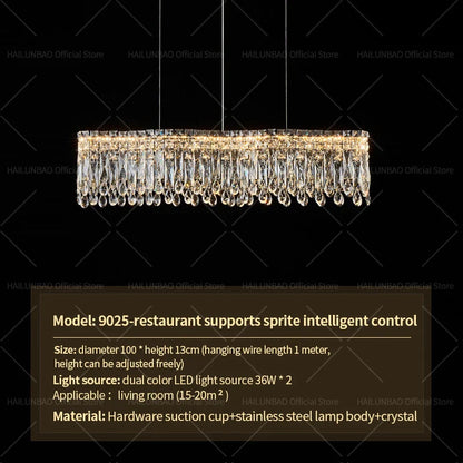 DecorBites™ Crystal Chandelier Modern Luxury Light for Living Room, Dining, Bedroom - 2024 New