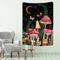 Decobites Snail Mushroom Tapestry | Starry Sky Hippie Wall Hanging for Aesthetic Room Decor