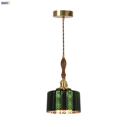 DecorBites™ Green Wave Glass Pendant Lamp: Modern Minimalism for Living Room, Bedroom, Cafe