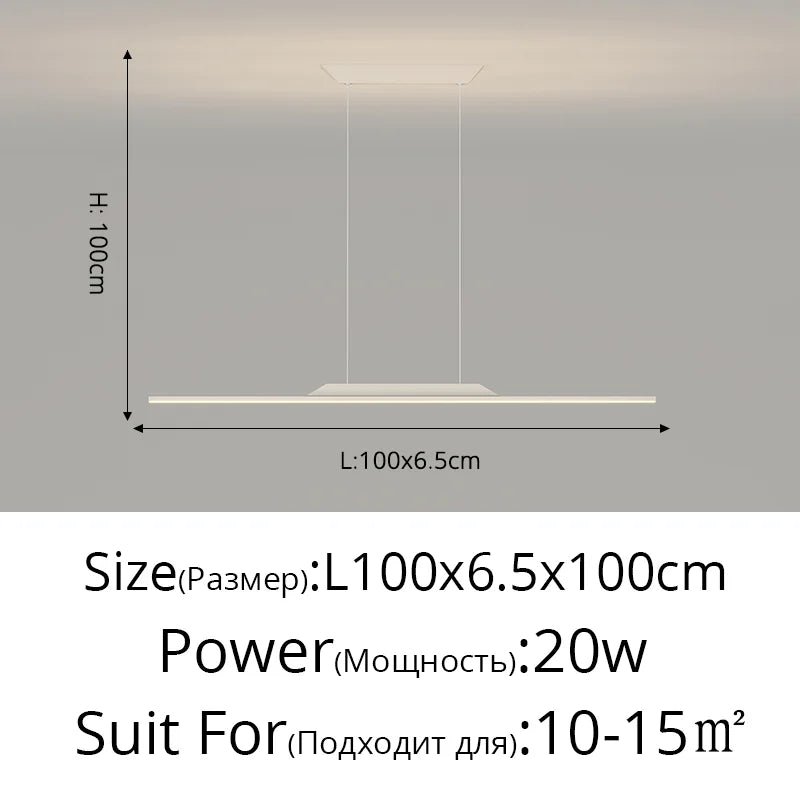 DecorBites™ LED Ceiling Pendant Lamp: Minimalist Chandelier, Height Adjustable, Home Decor Solution