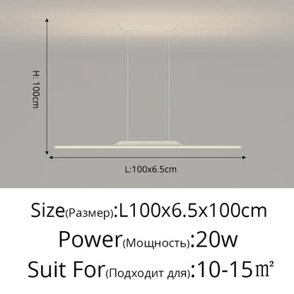 DecorBites™ LED Ceiling Pendant Lamp: Minimalist Chandelier, Height Adjustable, Home Decor Solution