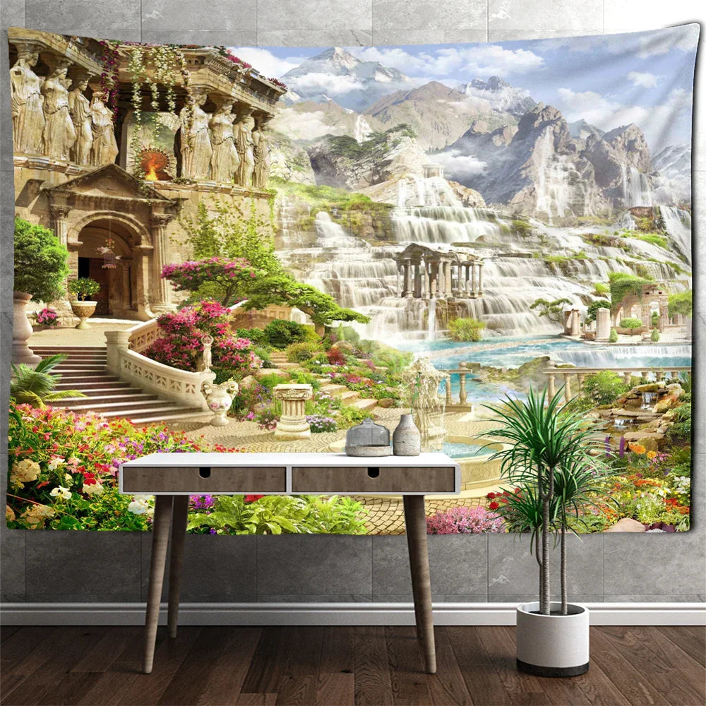 Decobites Natural Bohemian Garden Tapestry Home Decor