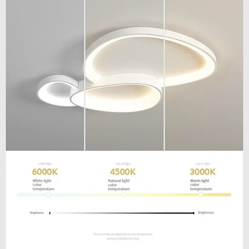 Decorbites™ LED-Deckenleuchter mit Fernbedienung für Wohnzimmer, Schlafzimmer, Esszimmer