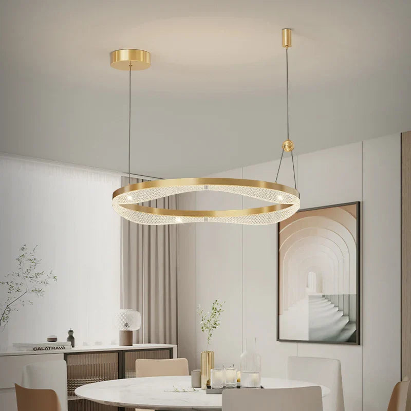 DecorBites™ LED Ring Pendant Chandelier for Living Room Bedroom and Dining Room