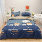 Decobites Cartoon Animal Print Bedding Set with Duvet Cover, Sheet & Pillowcases