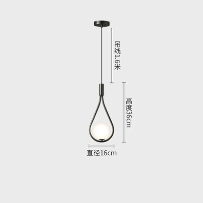 DecorBites™ Gold Iron Pendant Lamp with Glass Ball Drops for Bedroom Lighting