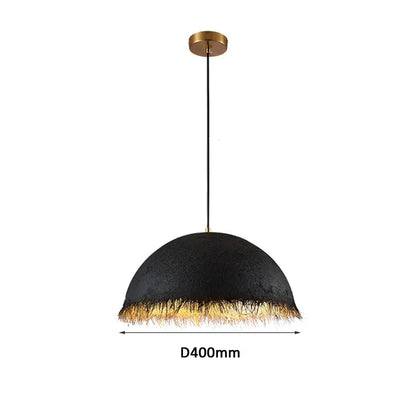 DecorBites™ Gold White Half Nest Pendant Lamp for Stylish Home & Restaurant Lighting