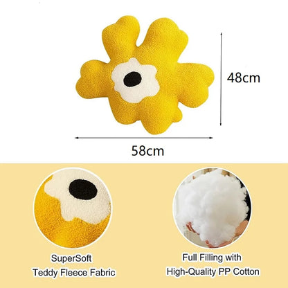 DecorBites™ 3D Flower Shaped Decorative Throw Pillow for Home Sofa Chair