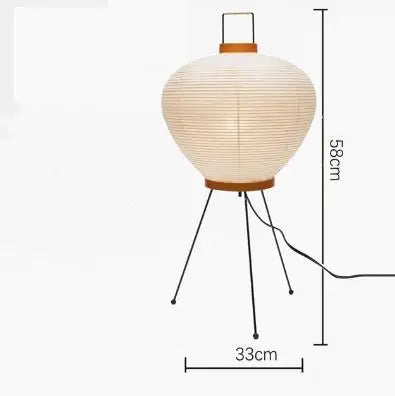 DecorBites™ Japanese Rice Paper Floor Lamp Modern Wabi Sabi Lantern Light