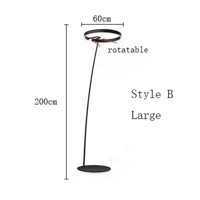 DecorBites™ Circular Luminescence LED Floor Lamp for Living Room Bedroom Hotel Decor