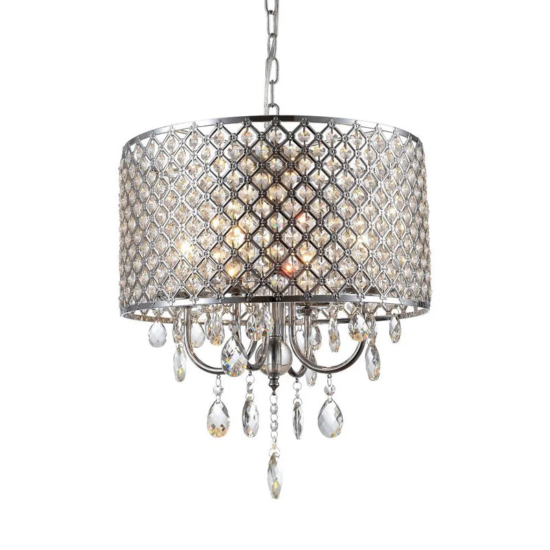 DecorBites™ Elegant Crystal Chandelier Ceiling Light for Dining Room & Bedroom