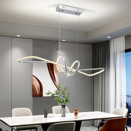 DecorBites™ Gold LED Chandeliers: Modern Kitchen & Restaurant Lighting Fixtures