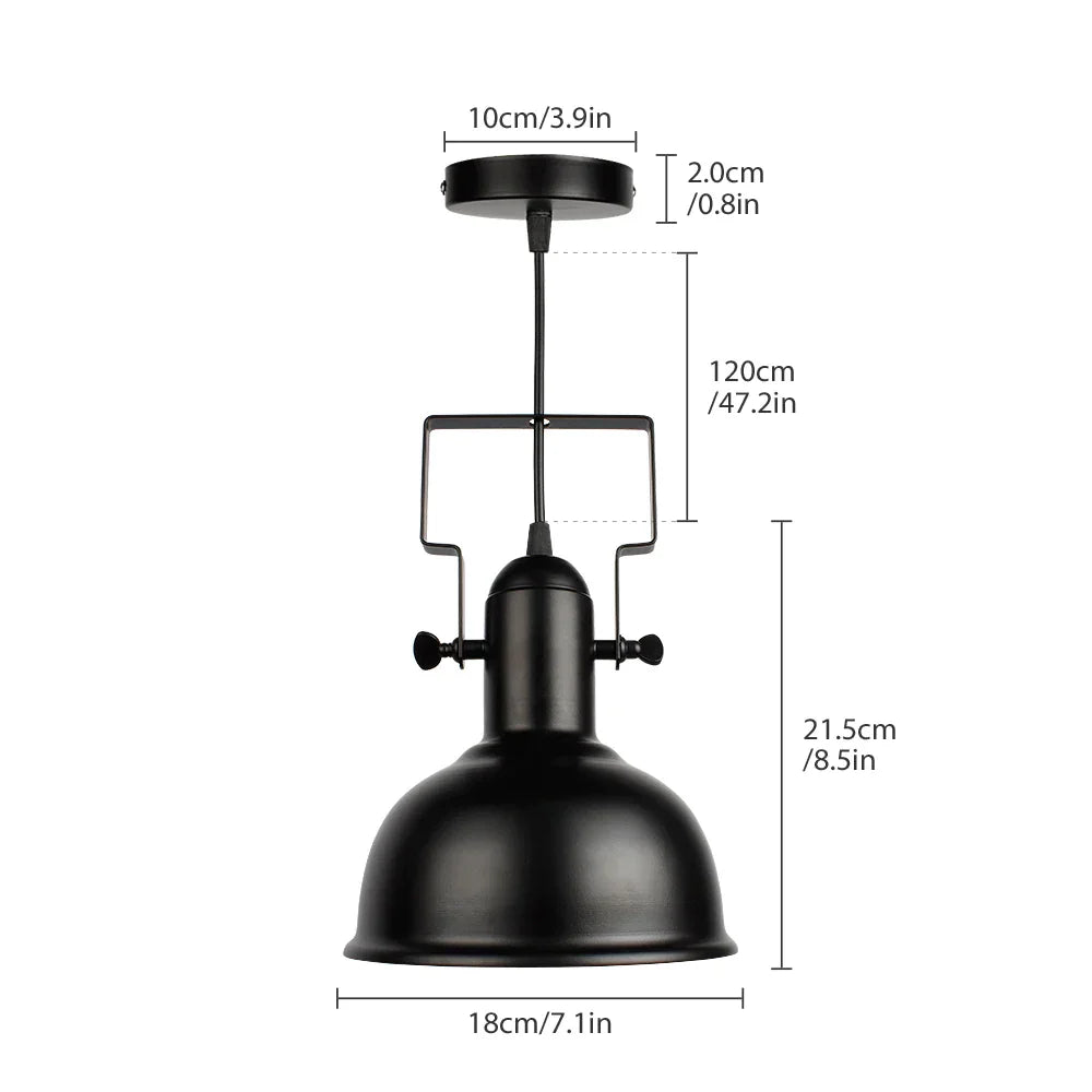 DecorBites™ Industrial Pendant Light: Retro Iron Hanging Lamp for Home & Store Decor Lighting