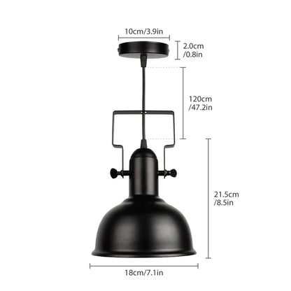 DecorBites™ Industrial Pendant Light: Retro Iron Hanging Lamp for Home & Store Decor Lighting