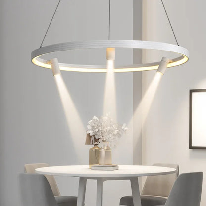 ثريا ديكوربايتس™ السوداء الدائرية: إضاءة أنيقة للمنزل، غرفة المعيشة، غرفة النوم، وطاولة الطعام