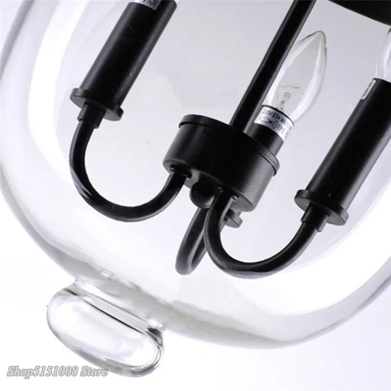 DecorBites™ Glass Bucket Pendant Light: Retro LED Dining Room Fixture