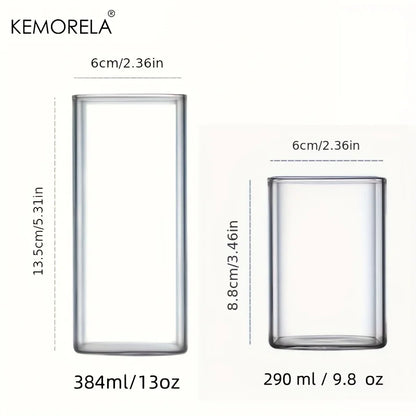 DecorBites™ 4-Piece Thin Highball Glasses Set - Clear Tall Glass Cups for Various Beverages