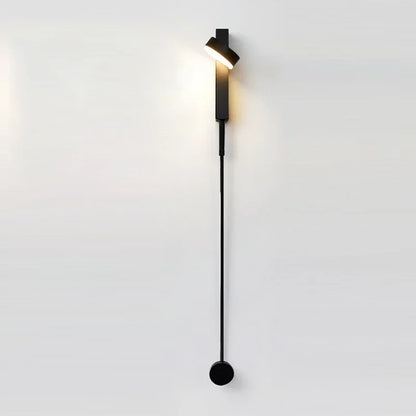 DecorBites™ Black Rotation LED Wall Lamp for Bedroom Bedside, Modern Indoor Lighting Fixtures