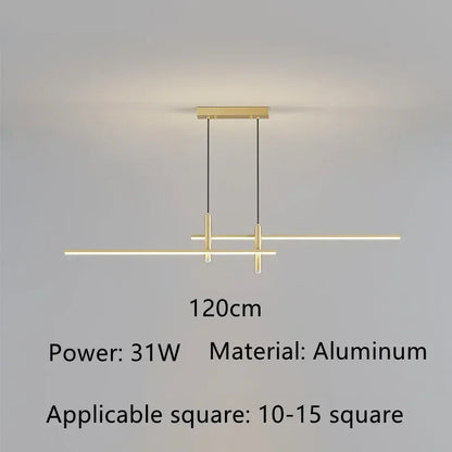 DecorBites™ Black Gold LED Pendant Lights for Modern Minimalist Dining Room Chandelier